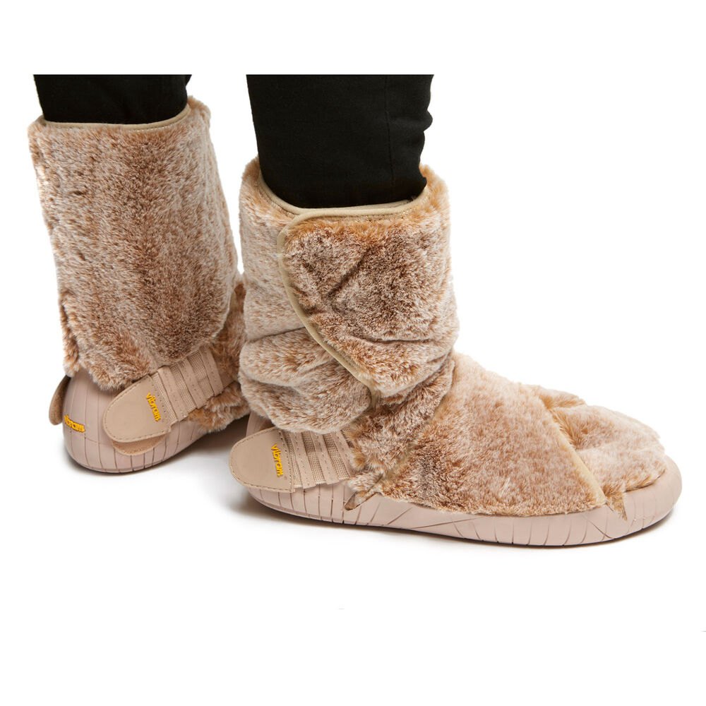 Vibram Furoshiki Womens Lapland Mid - Boots Beige - CGQ509462